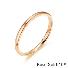 Load image into Gallery viewer, Simple 2mm Titanium Thin Ring Fashion Stainless Steel Ring Casual Finger Jewelry Smooth Couple Ring Classic Love Women Men Birthday gifts