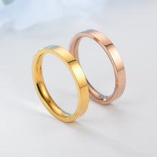 Load image into Gallery viewer, 3mm Simple Titanium Thin Ring Fashion Stainless Steel Ring Casual Finger Jewelry Smooth Couple Ring Classic Love Women Men Birthday gifts