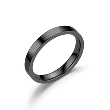 Load image into Gallery viewer, 3mm Simple Titanium Thin Ring Fashion Stainless Steel Ring Casual Finger Jewelry Smooth Couple Ring Classic Love Women Men Birthday gifts