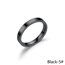 Load image into Gallery viewer, 3mm Simple Titanium Thin Ring Fashion Stainless Steel Ring Casual Finger Jewelry Smooth Couple Ring Classic Love Women Men Birthday gifts