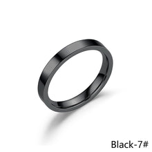 Load image into Gallery viewer, 3mm Simple Titanium Thin Ring Fashion Stainless Steel Ring Casual Finger Jewelry Smooth Couple Ring Classic Love Women Men Birthday gifts