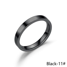 Load image into Gallery viewer, 3mm Simple Titanium Thin Ring Fashion Stainless Steel Ring Casual Finger Jewelry Smooth Couple Ring Classic Love Women Men Birthday gifts