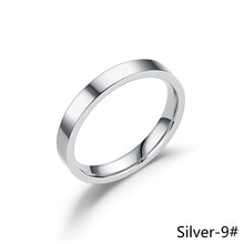 Load image into Gallery viewer, 3mm Simple Titanium Thin Ring Fashion Stainless Steel Ring Casual Finger Jewelry Smooth Couple Ring Classic Love Women Men Birthday gifts