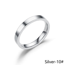 Load image into Gallery viewer, 3mm Simple Titanium Thin Ring Fashion Stainless Steel Ring Casual Finger Jewelry Smooth Couple Ring Classic Love Women Men Birthday gifts