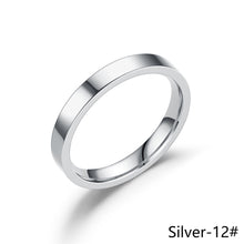 Load image into Gallery viewer, 3mm Simple Titanium Thin Ring Fashion Stainless Steel Ring Casual Finger Jewelry Smooth Couple Ring Classic Love Women Men Birthday gifts