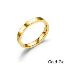 Load image into Gallery viewer, 3mm Simple Titanium Thin Ring Fashion Stainless Steel Ring Casual Finger Jewelry Smooth Couple Ring Classic Love Women Men Birthday gifts