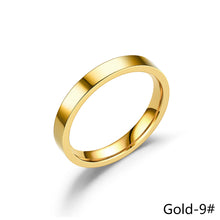 Load image into Gallery viewer, 3mm Simple Titanium Thin Ring Fashion Stainless Steel Ring Casual Finger Jewelry Smooth Couple Ring Classic Love Women Men Birthday gifts