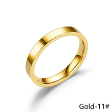 Load image into Gallery viewer, 3mm Simple Titanium Thin Ring Fashion Stainless Steel Ring Casual Finger Jewelry Smooth Couple Ring Classic Love Women Men Birthday gifts