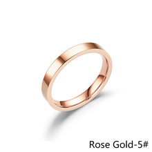Load image into Gallery viewer, 3mm Simple Titanium Thin Ring Fashion Stainless Steel Ring Casual Finger Jewelry Smooth Couple Ring Classic Love Women Men Birthday gifts