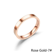 Load image into Gallery viewer, 3mm Simple Titanium Thin Ring Fashion Stainless Steel Ring Casual Finger Jewelry Smooth Couple Ring Classic Love Women Men Birthday gifts