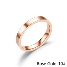 Load image into Gallery viewer, 3mm Simple Titanium Thin Ring Fashion Stainless Steel Ring Casual Finger Jewelry Smooth Couple Ring Classic Love Women Men Birthday gifts