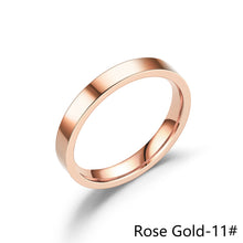 Load image into Gallery viewer, 3mm Simple Titanium Thin Ring Fashion Stainless Steel Ring Casual Finger Jewelry Smooth Couple Ring Classic Love Women Men Birthday gifts