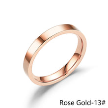 Load image into Gallery viewer, 3mm Simple Titanium Thin Ring Fashion Stainless Steel Ring Casual Finger Jewelry Smooth Couple Ring Classic Love Women Men Birthday gifts
