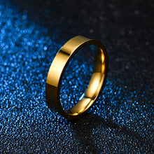 Load image into Gallery viewer, 4mm Simple Titanium Thin Ring Fashion Stainless Steel Ring Casual Finger Jewelry Smooth Couple Ring Classic Love Women Men Birthday gifts