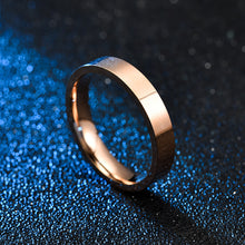 Load image into Gallery viewer, 4mm Simple Titanium Thin Ring Fashion Stainless Steel Ring Casual Finger Jewelry Smooth Couple Ring Classic Love Women Men Birthday gifts