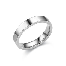 Load image into Gallery viewer, 4mm Simple Titanium Thin Ring Fashion Stainless Steel Ring Casual Finger Jewelry Smooth Couple Ring Classic Love Women Men Birthday gifts