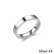 Load image into Gallery viewer, 4mm Simple Titanium Thin Ring Fashion Stainless Steel Ring Casual Finger Jewelry Smooth Couple Ring Classic Love Women Men Birthday gifts