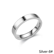 Load image into Gallery viewer, 4mm Simple Titanium Thin Ring Fashion Stainless Steel Ring Casual Finger Jewelry Smooth Couple Ring Classic Love Women Men Birthday gifts