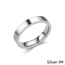 Load image into Gallery viewer, 4mm Simple Titanium Thin Ring Fashion Stainless Steel Ring Casual Finger Jewelry Smooth Couple Ring Classic Love Women Men Birthday gifts