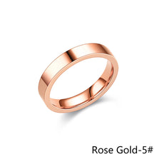 Load image into Gallery viewer, 4mm Simple Titanium Thin Ring Fashion Stainless Steel Ring Casual Finger Jewelry Smooth Couple Ring Classic Love Women Men Birthday gifts