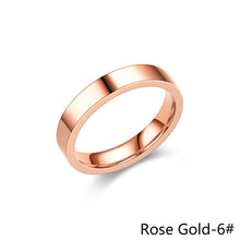 Load image into Gallery viewer, 4mm Simple Titanium Thin Ring Fashion Stainless Steel Ring Casual Finger Jewelry Smooth Couple Ring Classic Love Women Men Birthday gifts