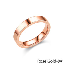 Load image into Gallery viewer, 4mm Simple Titanium Thin Ring Fashion Stainless Steel Ring Casual Finger Jewelry Smooth Couple Ring Classic Love Women Men Birthday gifts