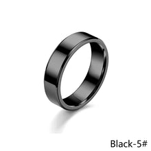 Load image into Gallery viewer, 6mm Simple Titanium Thin Ring Fashion Stainless Steel Ring Casual Finger Jewelry Smooth Couple Ring Classic Love Women Men Birthday gifts