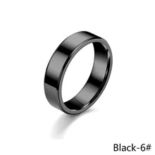 Load image into Gallery viewer, 6mm Simple Titanium Thin Ring Fashion Stainless Steel Ring Casual Finger Jewelry Smooth Couple Ring Classic Love Women Men Birthday gifts