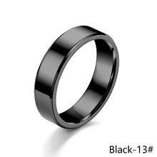 Load image into Gallery viewer, 6mm Simple Titanium Thin Ring Fashion Stainless Steel Ring Casual Finger Jewelry Smooth Couple Ring Classic Love Women Men Birthday gifts