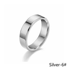 Load image into Gallery viewer, 6mm Simple Titanium Thin Ring Fashion Stainless Steel Ring Casual Finger Jewelry Smooth Couple Ring Classic Love Women Men Birthday gifts