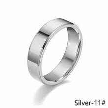 Load image into Gallery viewer, 6mm Simple Titanium Thin Ring Fashion Stainless Steel Ring Casual Finger Jewelry Smooth Couple Ring Classic Love Women Men Birthday gifts