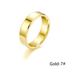 Load image into Gallery viewer, 6mm Simple Titanium Thin Ring Fashion Stainless Steel Ring Casual Finger Jewelry Smooth Couple Ring Classic Love Women Men Birthday gifts