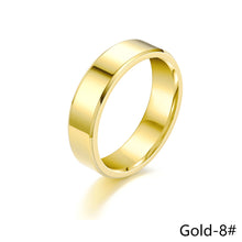 Load image into Gallery viewer, 6mm Simple Titanium Thin Ring Fashion Stainless Steel Ring Casual Finger Jewelry Smooth Couple Ring Classic Love Women Men Birthday gifts