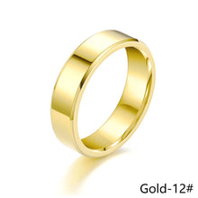 Load image into Gallery viewer, 6mm Simple Titanium Thin Ring Fashion Stainless Steel Ring Casual Finger Jewelry Smooth Couple Ring Classic Love Women Men Birthday gifts