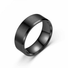 Load image into Gallery viewer, 6/8mm Simple Design Titanium Stainless Steel Ring Casual Finger Jewelry Smooth Lover Couple Ring for Women Men Wedding Bands