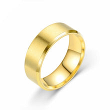 Load image into Gallery viewer, 6/8mm Simple Design Titanium Stainless Steel Ring Casual Finger Jewelry Smooth Lover Couple Ring for Women Men Wedding Bands