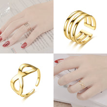 Load image into Gallery viewer, Adjustable Ring Titanium Steel Rings Fashion Casual Finger Jewelry Smooth Couple Ring Classic Love for Women Men Birthday Gifts Wedding Band