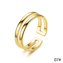 Load image into Gallery viewer, Adjustable Ring Titanium Steel Rings Fashion Casual Finger Jewelry Smooth Couple Ring Classic Love for Women Men Birthday Gifts Wedding Band