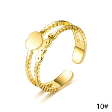 Load image into Gallery viewer, Adjustable Ring Titanium Steel Rings Fashion Casual Finger Jewelry Smooth Couple Ring Classic Love for Women Men Birthday Gifts Wedding Band