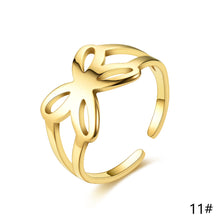Load image into Gallery viewer, Adjustable Ring Titanium Steel Rings Fashion Casual Finger Jewelry Smooth Couple Ring Classic Love for Women Men Birthday Gifts Wedding Band