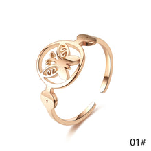 Load image into Gallery viewer, Adjustable Ring Titanium Steel Rings Fashion Casual Finger Jewelry Smooth Couple Ring Classic Love for Women Men Birthday Gifts Wedding Band
