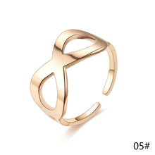 Load image into Gallery viewer, Adjustable Ring Titanium Steel Rings Fashion Casual Finger Jewelry Smooth Couple Ring Classic Love for Women Men Birthday Gifts Wedding Band