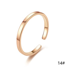 Load image into Gallery viewer, Adjustable Ring Titanium Steel Rings Fashion Casual Finger Jewelry Smooth Couple Ring Classic Love for Women Men Birthday Gifts Wedding Band