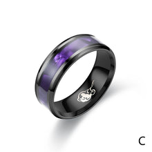 Load image into Gallery viewer, 8mm Fashion Titanium Steel Rings Inlaid Abalone Shell Wedding Band Black Jewelry For Women Men Classic Couple Rings Unisex Accessories