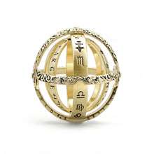 Load image into Gallery viewer, 6mm Gold Astronomical Ball Ring Creative Complex Rotating Cosmic Letter Finger Ring for Women Men Fashion Jewelry Gifts