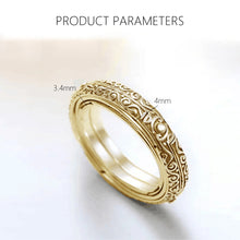 Load image into Gallery viewer, 6mm Gold Astronomical Ball Ring Creative Complex Rotating Cosmic Letter Finger Ring for Women Men Fashion Jewelry Gifts