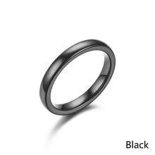 Load image into Gallery viewer, 3mm Thin Ceramic Rings For Women Jewelry Minimalist Simple Smooth Shiny Tail Rings No Fade Blue Pink Black White