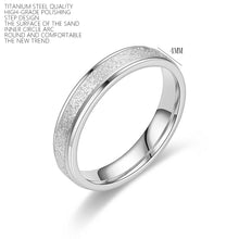 Load image into Gallery viewer, 4mm Fashion Simple Design Sandblast Stainless Steel Titanium Ring Anxiety Fidget Rings Finger Ring Women Men Punk Rock Gift