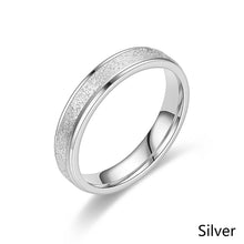 Load image into Gallery viewer, 4mm Fashion Simple Design Sandblast Stainless Steel Titanium Ring Anxiety Fidget Rings Finger Ring Women Men Punk Rock Gift