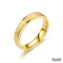 Load image into Gallery viewer, 4mm Fashion Simple Design Sandblast Stainless Steel Titanium Ring Anxiety Fidget Rings Finger Ring Women Men Punk Rock Gift